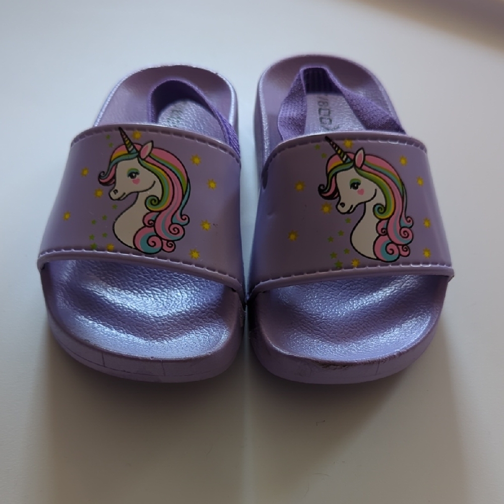 Kids' Magical Unicorn Slide Sandals - Purple